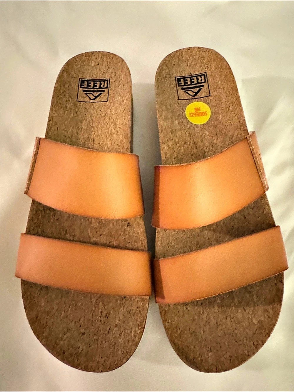 REEF Cushion Vista Hi Women's Leather Platform Sandals US size 9